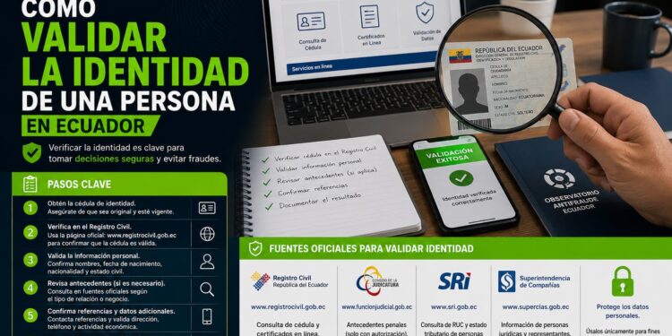 Cómo validar la identidad de una persona en Ecuador